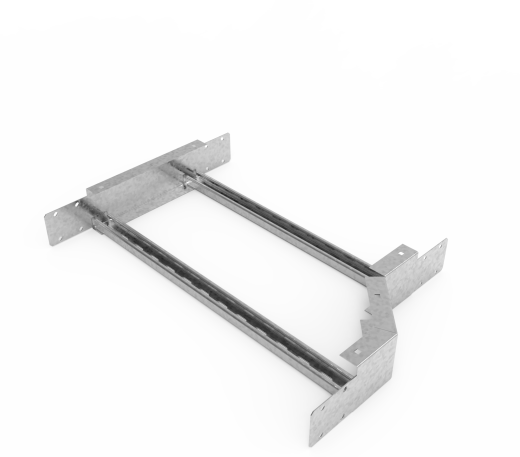 Кабельрост угловой  с R=100 мм редукторный правый РУ1РП.700.100.100.3.1