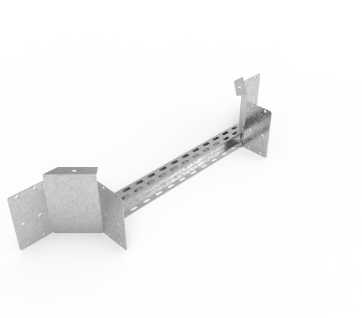 Кабельрост угловой  с R=100 мм ответвительный горизонтальный РУ1ОГ.600.200.100.2.1