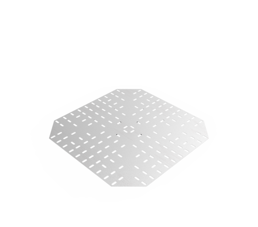 Дно кабельроста углового с R=100 мм крестообразный горизонтальный РД1КГ.600.0.100.2.2