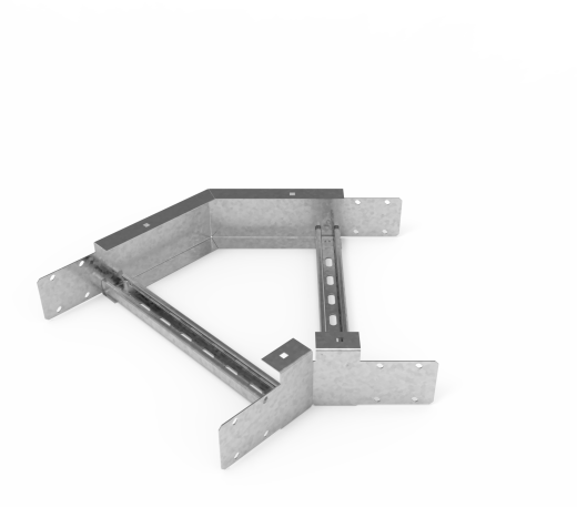 Кабельрост угловой  с R=100 мм 45 горизонтальный РУ145Г.500.100.100.2.1