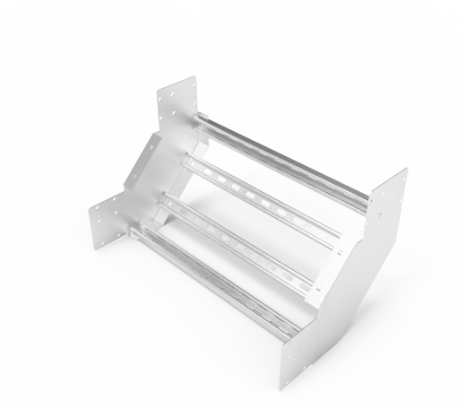 Кабельрост угловой  с R=100 мм 90 вверх РУ190В.600.150.100.2.2