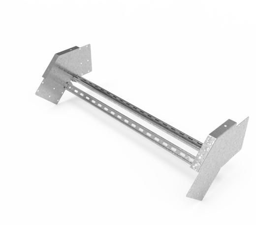 Кабельрост угловой  с R=100 мм 45 вниз РУ145Н.1000.200.100.2.1