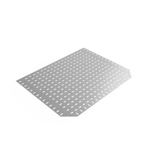 Дно кабельроста углового с R=100 мм тройниковый горизонтальный РД1ТГ.800.0.100.3.1