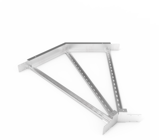 Кабельрост угловой  с R=100 мм 45 горизонтальный РУ145Г.1000.100.100.1,5.2