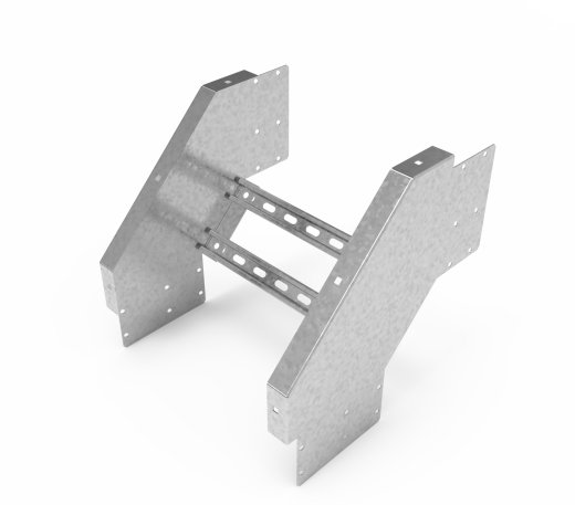 Кабельрост угловой  с R=100 мм 90 вниз РУ190Н.500.200.100.2,5.1