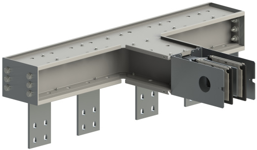 Секция присоединительная к трансформатору (подключение горизонтально из центра) ШМА 5.10.3200.554