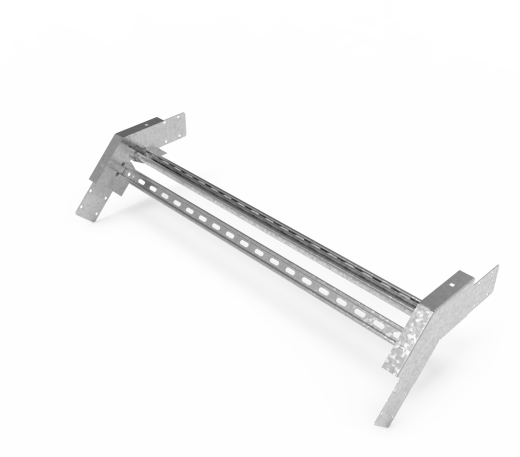 Кабельрост угловой  с R=100 мм 45 вниз РУ145Н.1000.100.100.2,5.1