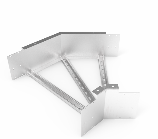 Кабельрост угловой  с R=100 мм 45 горизонтальный РУ145Г.700.200.100.2.2