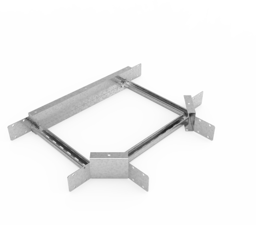 Кабельрост угловой  с R=100 мм тройниковый горизонтальный РУ1ТГ.500.100.100.2,5.1