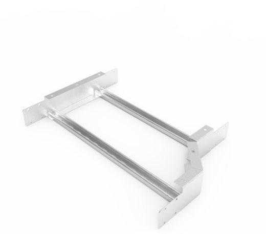 Кабельрост угловой  с R=100 мм редукторный правый РУ1РП.600.100.100.2.2