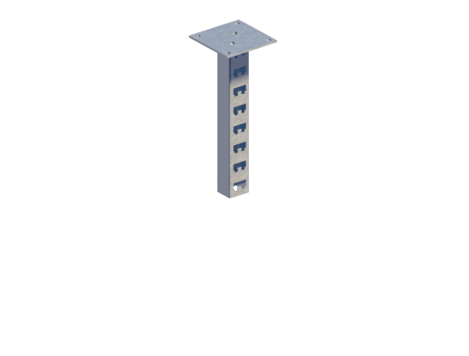 Стойка кабельная потолочная сдвоенная К1150П2ц УТ2,5 (s=2,0 мм, s1=2,0 мм)