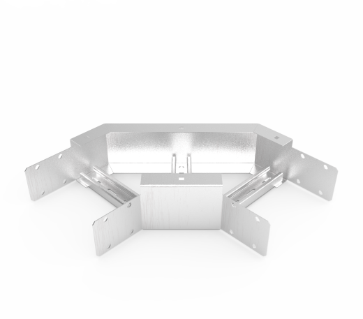 Кабельрост угловой  с R=100 мм 90 горизонтальный РУ190Г.200.100.100.2.2