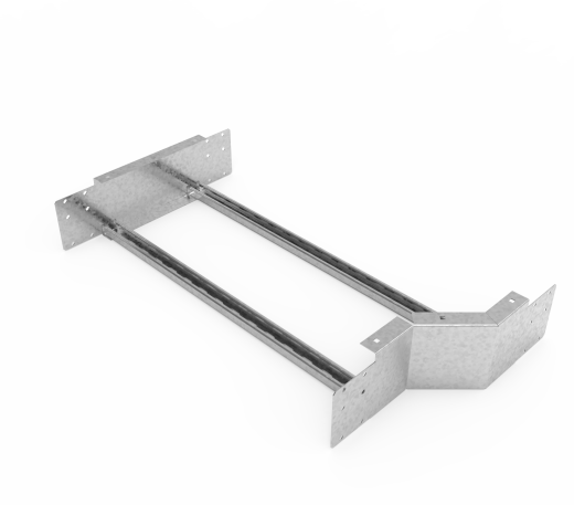 Кабельрост угловой  с R=100 мм редукторный левый  РУ1РЛ.800.150.100.3.1
