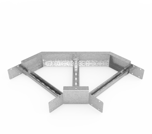 Кабельрост угловой  с R=100 мм 90 горизонтальный РУ190Г.500.100.100.2,5.1