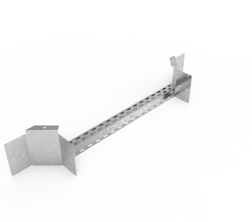 Кабельрост угловой  с R=100 мм ответвительный горизонтальный РУ1ОГ.800.200.100.2.1