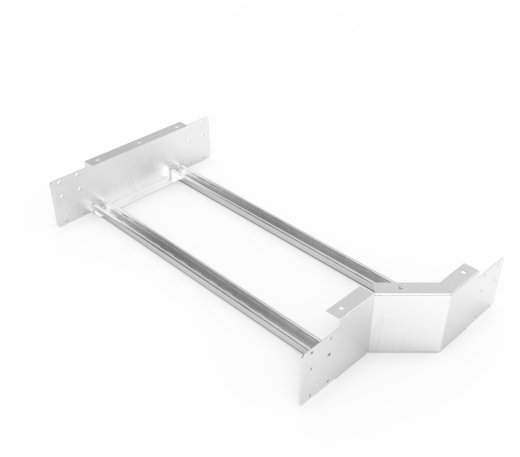 Кабельрост угловой  с R=100 мм редукторный левый  РУ1РЛ.800.150.100.2.2