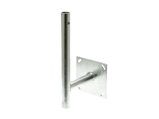 Якорь с основанием натяжной кронштейн шириной  150 мм, высотой 150 мм, длиной 300 мм, толщиной (диаметром) 22 мм с горячеоцинкованным покрытием ЗРОК.150.150.300.22.1