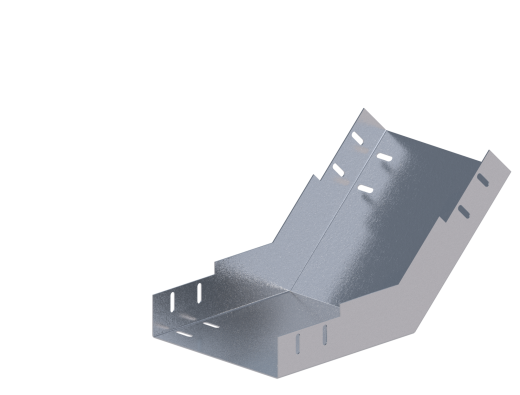 Лоток монтажный угловой 45 вверх ЛУ45В.200.50.366.1.1