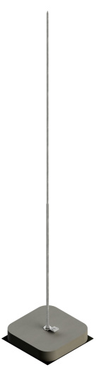 Мачта серии 40 отдельностоящая одиночная шириной  400 мм, высотой 400 мм, длиной 4000 мм, толщиной (диаметром) 22 мм алюминий ЗМОО.400.400.4000.22.14