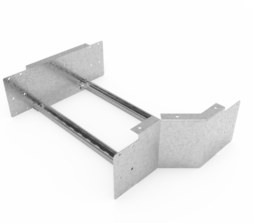 Кабельрост угловой  с R=100 мм редукторный левый  РУ1РЛ.700.200.100.2.1