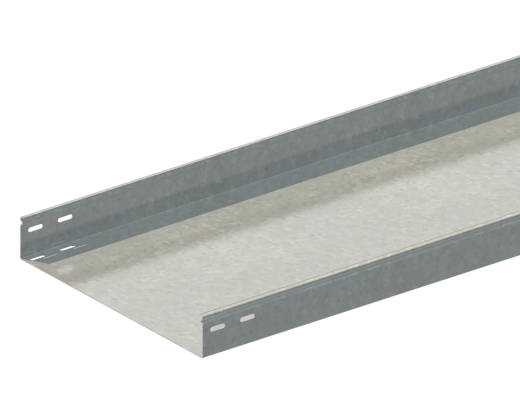 Лоток монтажный прямой неперфорированный замковый ЛПНЗ.400.100.2000.1,5.4