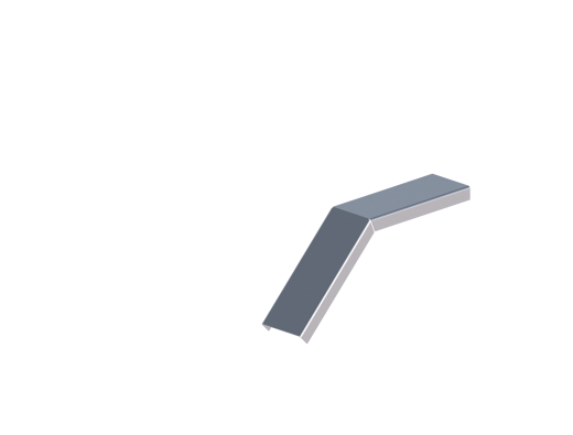 Крышка лотка монтажного углового 45 вниз ЛР45Н.50.15.250.1.1