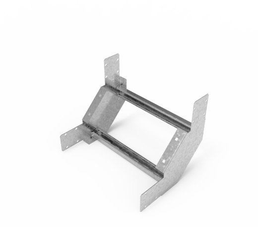 Кабельрост угловой  с R=100 мм 90 вверх РУ190В.400.100.100.3.1