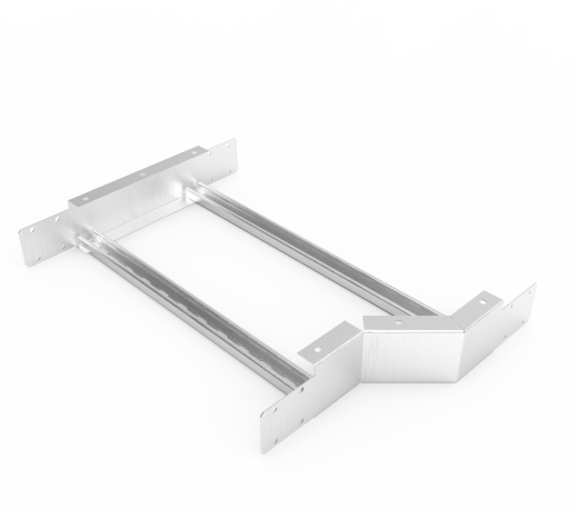 Кабельрост угловой  с R=100 мм редукторный левый  РУ1РЛ.600.100.100.1,5.2