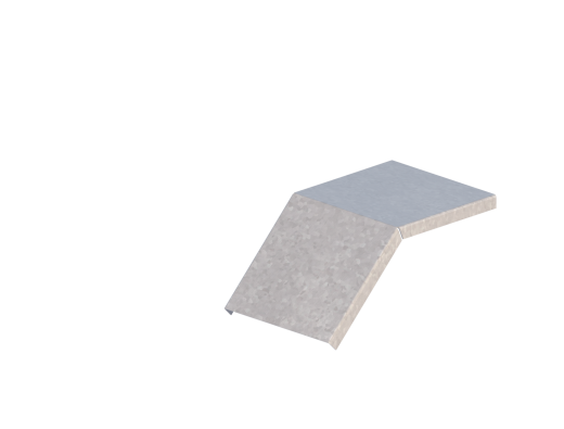 Крышка лотка монтажного углового 45 вниз ЛР45Н.150.15.250.1,2.6