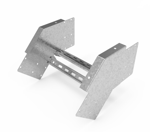 Кабельрост угловой  с R=100 мм 45 вниз РУ145Н.400.200.100.3.1