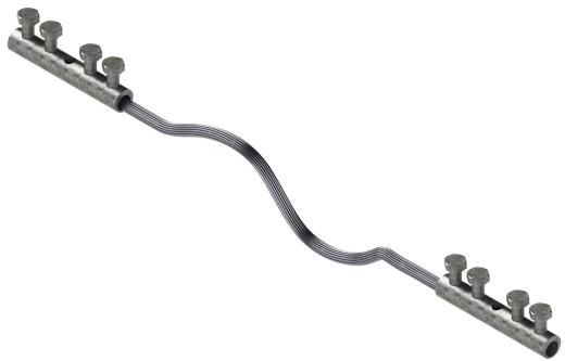 Компенсатор гибкий  шириной  16 мм, высотой 16 мм, длиной 700 мм, толщиной 8 мм с термодиффузионным покрытием ЗКГ.16.16.700.8.9