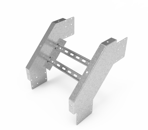 Кабельрост угловой  с R=100 мм 90 вниз РУ190Н.500.150.100.1,5.1