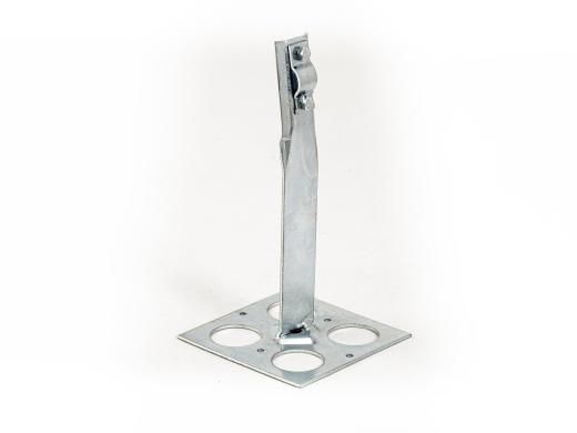 Держатель с основанием болтовой приклеиваемый шириной  100 мм, высотой 100 мм, длиной 150 мм, толщиной (диаметром) 2 мм с термодиффузионным покрытием ЗДОБ.100.100.150.2.9