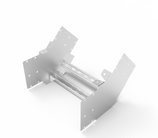 Кабельрост угловой  с R=100 мм 45 вверх РУ145В.400.200.100.2.2