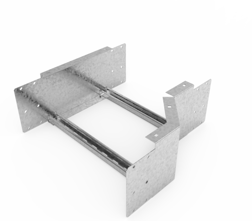 Кабельрост угловой  с R=100 мм редукторный правый РУ1РП.500.200.100.2.1