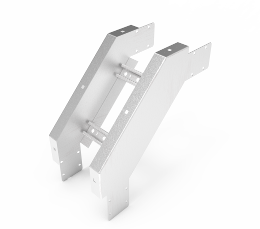 Кабельрост угловой  с R=100 мм 90 вниз РУ190Н.200.100.100.2.2