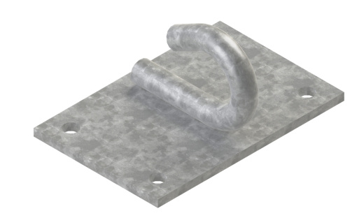 Аксессуары крепление крюк шириной  100 мм, высотой 75 мм, длиной 150 мм, толщиной (диаметром) 16 мм с гальванопокрытием ЗАКК.100.75.150.16.14