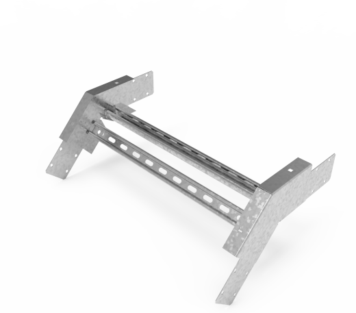 Кабельрост угловой  с R=100 мм 45 вниз РУ145Н.700.100.100.2,5.1