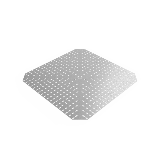 Дно кабельроста углового с R=100 мм крестообразный горизонтальный РД1КГ.1000.0.100.3.1