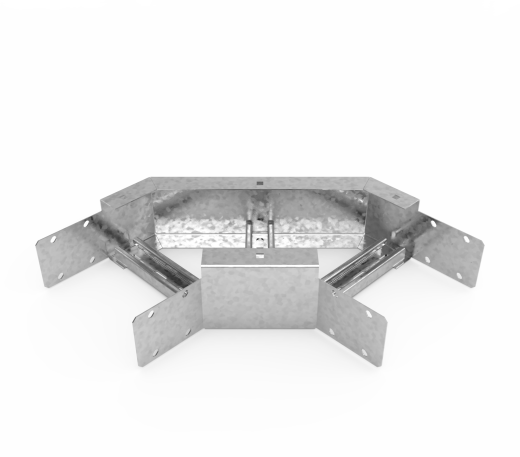 Кабельрост угловой  с R=100 мм 90 горизонтальный РУ190Г.300.100.100.1,5.1