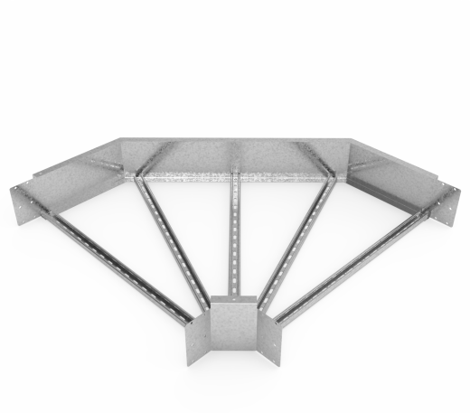 Кабельрост угловой  с R=100 мм 90 горизонтальный РУ190Г.1000.200.100.2,5.1