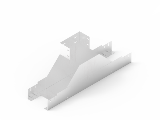 Лоток монтажный угловой тройниковый верх с разворотом ЛУТУ.400.100.1054.1.2