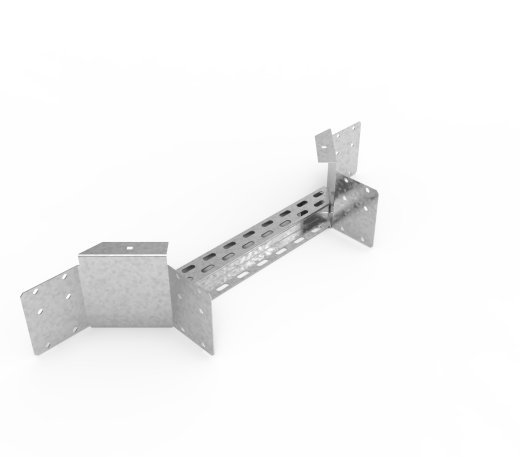 Кабельрост угловой  с R=100 мм ответвительный горизонтальный РУ1ОГ.300.150.100.1,5.1