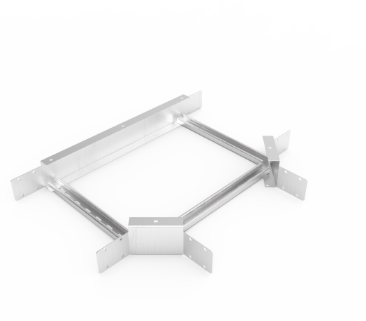 Кабельрост угловой  с R=100 мм тройниковый горизонтальный РУ1ТГ.500.100.100.1,5.2