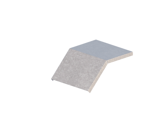 Крышка лотка монтажного углового 45 вниз ЛР45Н.200.15.250.1,2.2