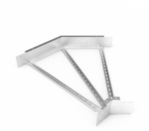 Кабельрост угловой  с R=100 мм 45 горизонтальный РУ145Г.1000.150.100.1,5.2