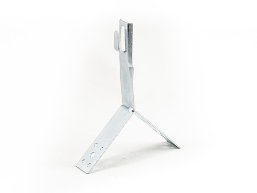 Держатель коньковый зажимной шириной  30 мм, высотой 185 мм, длиной 141 мм, толщиной (диаметром) 2 мм с горячеоцинкованным покрытием ЗДКЗ.30.185.141.2.1