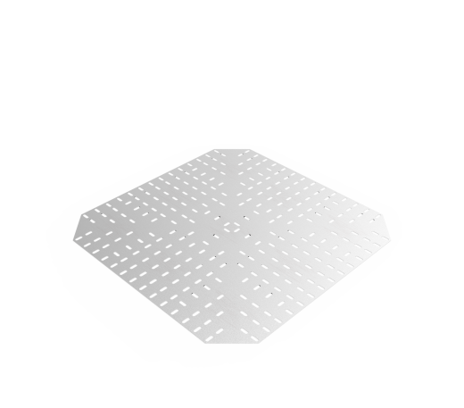 Дно кабельроста углового с R=100 мм крестообразный горизонтальный РД1КГ.800.0.100.1,5.2