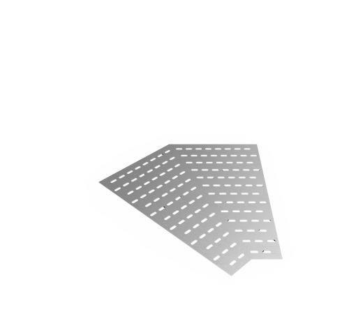 Дно кабельроста углового с R=100 мм 45 горизонтальный РД145Г.800.0.100.2.2