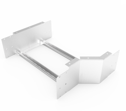 Кабельрост угловой  с R=100 мм редукторный левый  РУ1РЛ.600.200.100.2.2